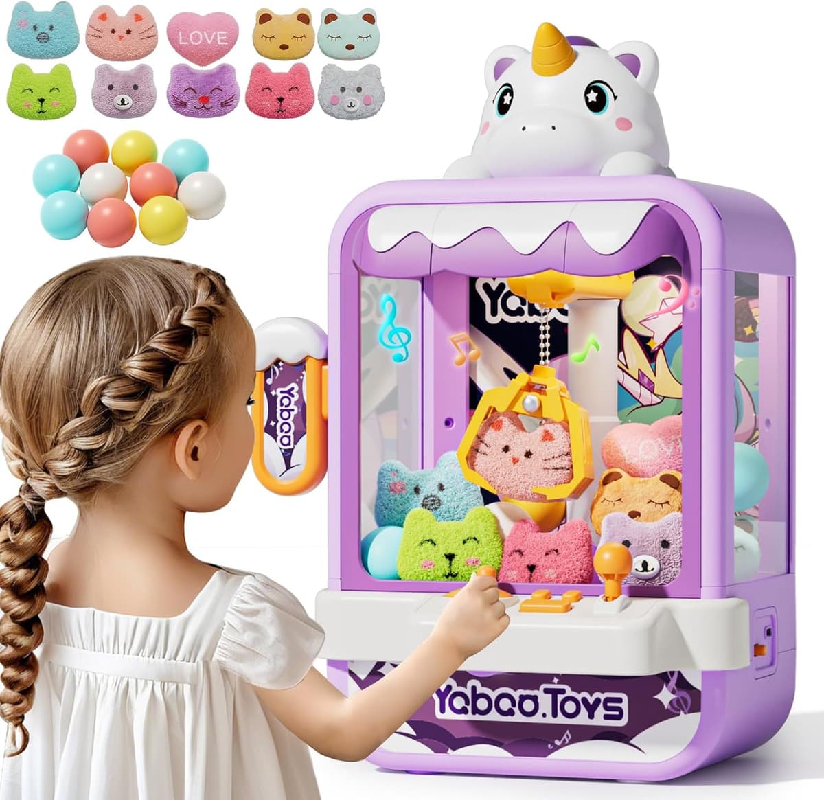 Claw Machine for Kids Girl, Vending Machines Toys for Girls 4 5 6 7 8, Unicorns Girls Toys Age 6-8, Arcades Game Party Toy Age 6-7,Ideas Christmas Birthday Gifts for Girl 4 5 6 Year Old
